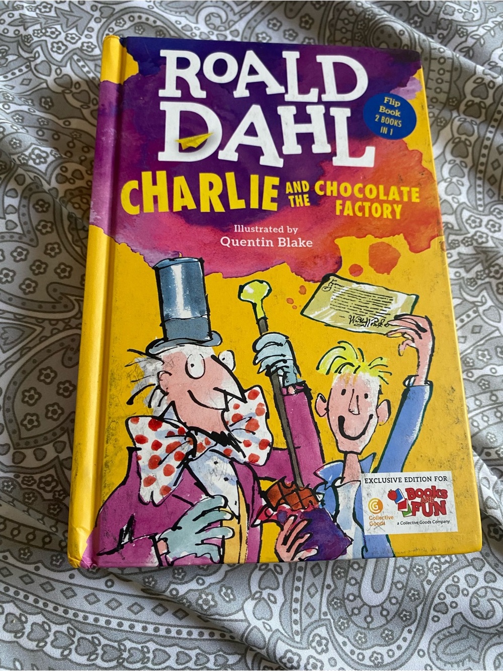 Roald Dahl Charlie and the Chocolate Factory Hardcover Flip Book 2-in-1